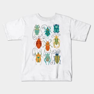 Folk Art Beetles Kids T-Shirt